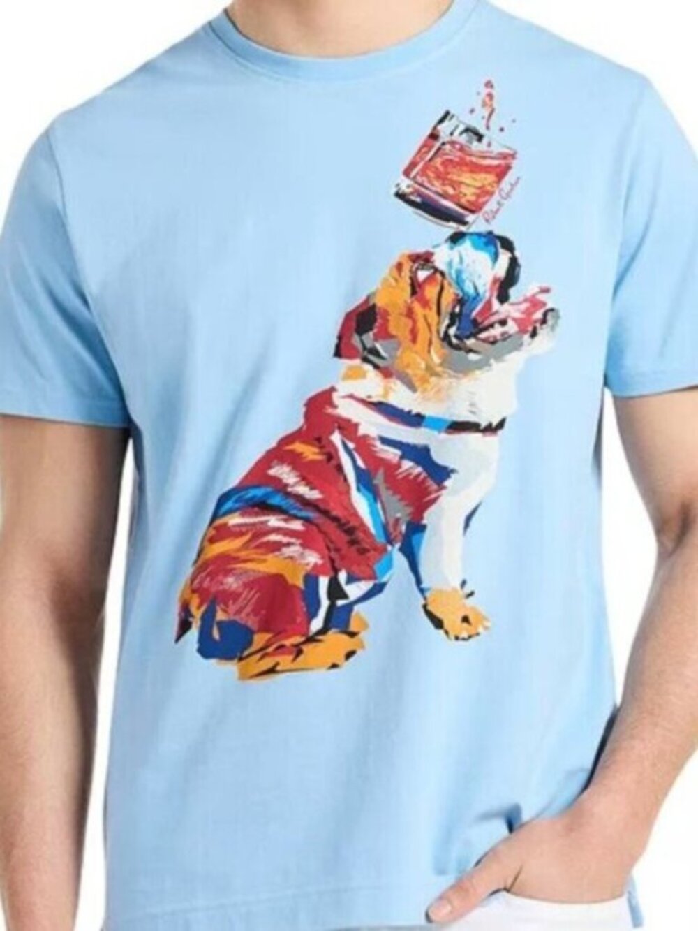 NWT Robert Graham Whiskey Dog Graphic Tee